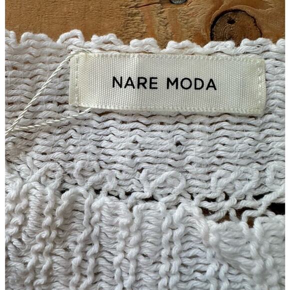 NWT Nare Moda Loose Knit Sweater Size Medium Women’s White - Picture 3 of 8